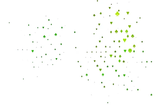 Светло Зеленая Векторная Текстура Игральными Картами — стоковый вектор
