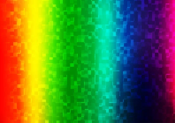 Lumière Multicolore Modèle Vectoriel Arc Ciel Avec Cristaux Rectangles — Image vectorielle