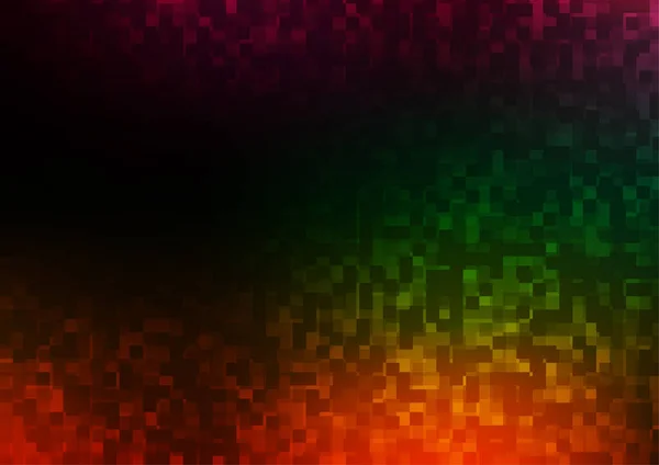 Mörk Flerfärgad Rainbow Vektor Mönster Fyrkantig Stil — Stock vektor