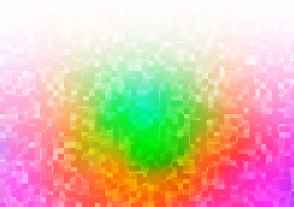 Ljus Flerfärgad Rainbow Vektor Mönster Fyrkantig Stil — Stock vektor
