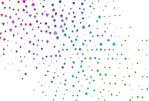 Luz Multicolor Textura Vetor Arco Íris Com Cartas Baralho —  Vetores de Stock