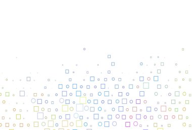 Işık Çokrenkli, küreler ve karelerle Gökkuşağı vektör deseni.