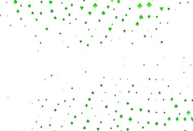 Oyun kartlarıyla Açık Yeşil Vektör dokusu.