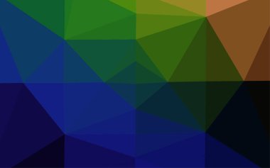 Çizgileri ve üçgenleri olan vektörsüz bir düzen. Soyut arkaplanda renkli eğimli üçgenler