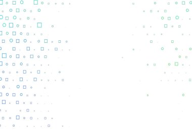 Açık Mavi, diskleri ve dikdörtgenleri olan yeşil vektör dokusu.