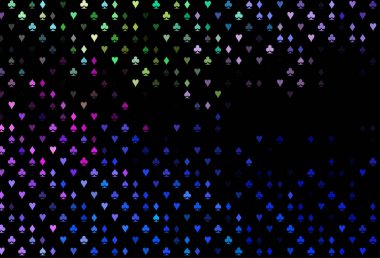 Koyu Çokrenkli, kart işaretli Gökkuşağı vektör arkaplanı.