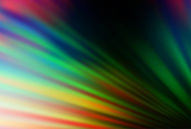 Koyu Çokrenkli, düz çizgileri olan Gökkuşağı vektör düzeni.