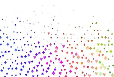 Açık Çokrenkli, Gökkuşağı vektör örtüsü ve kumar sembolleri.