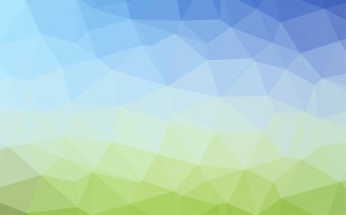 Çizgileri ve üçgenleri olan vektörsüz bir düzen. Soyut arkaplanda renkli eğimli üçgenler