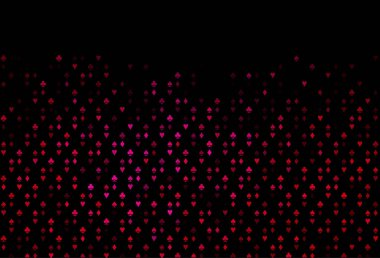 Kart sembollü koyu pembe vektör deseni.