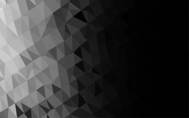 Çizgileri ve üçgenleri olan vektörsüz bir düzen. Soyut arkaplanda renkli eğimli üçgenler