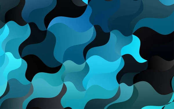 Motif Abstrait Sans Couture Avec Des Vagues Bleues — Image vectorielle