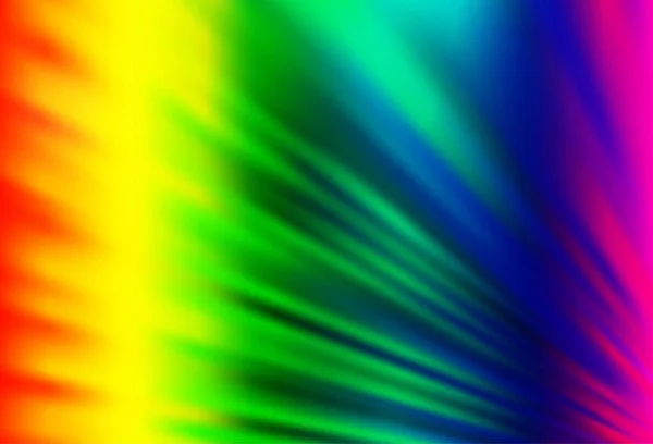 光の多色 長い線で虹のベクトル背景 — ストックベクタ