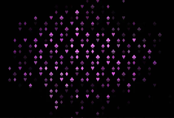 Texture Vectorielle Violet Foncé Avec Cartes Jouer — Image vectorielle