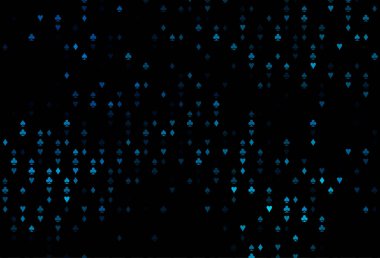 Poker sembollü koyu mavi vektör şablonu.