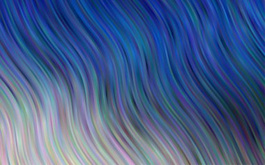 Farklı şekil ve renklerdeki bulanık dalgalı çizgiler. Gradyanı olan belirsiz soyut bir illüstrasyon.