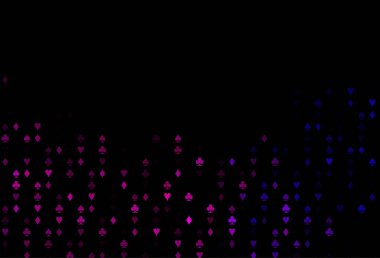 Poker sembollü koyu mor vektör şablonu.