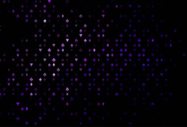 Kart elementleri ile koyu mor vektör düzeni.