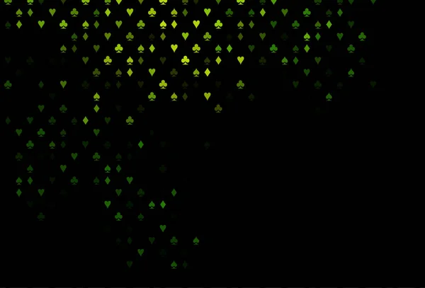 Couverture Vectorielle Vert Foncé Avec Symboles Jeu — Image vectorielle