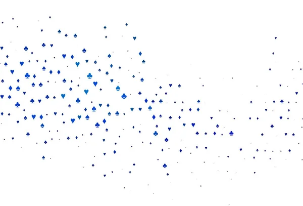 Luce Blu Copertura Vettoriale Con Simboli Gioco Azzardo — Vettoriale Stock