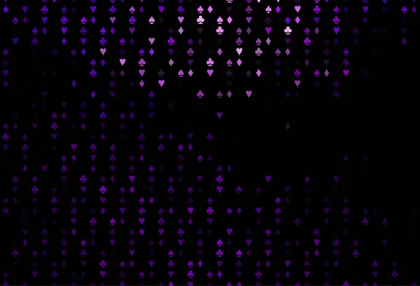 Темно Фіолетова Векторна Обкладинка Символами Азартних Ігор — стоковий вектор