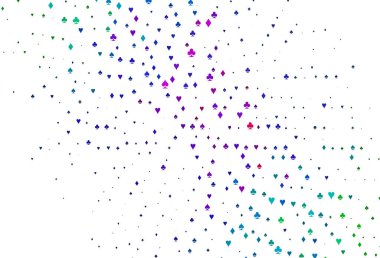 Açık Çokrenkli, Gökkuşağı vektör örtüsü ve kumar sembolleri.