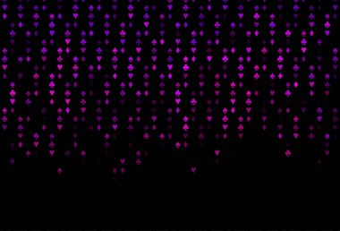 Kart sembollü koyu pembe vektör deseni.