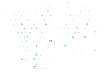 Açık Mavi, noktalı yeşil vektör arkaplanı, noktalar, küpler.