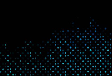 Poker sembollü koyu mavi vektör şablonu.