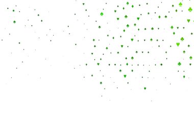 Oyun kartlarıyla Açık Yeşil Vektör dokusu.