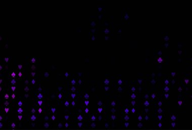 Poker sembollü koyu mor vektör şablonu.