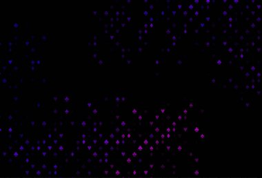 Kart sembollü koyu mor vektör deseni.