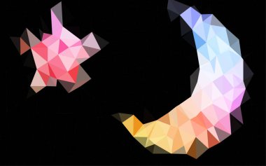 renkli çokgen mozaik arkaplan, vektör illüstrasyonu