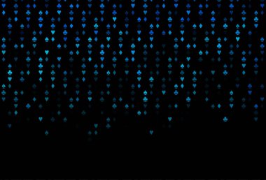 Poker sembollü koyu mavi vektör şablonu.