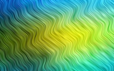 Farklı şekil ve renklerdeki bulanık dalgalı çizgiler. Gradyanı olan belirsiz soyut bir illüstrasyon.