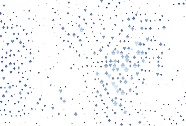 Lichtblauw Vector Patroon Met Symbool Van Kaarten — Stockvector