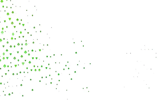 Plantilla Vector Verde Claro Con Símbolos Poker — Vector de stock