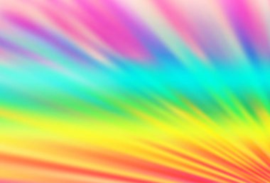 Açık Çokrenkli, Gökkuşağı vektör arkaplanı uzun çizgilerle.