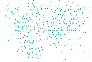 Açık Mavi, kart işaretli yeşil vektör arkaplanı.