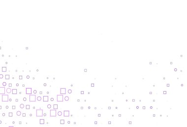 Küreler, kareler ile hafif Mor vektör deseni.