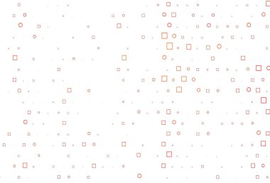 Dairesel noktaları ve küpleri olan hafif turuncu vektör düzeni.