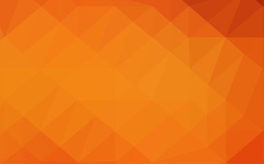 turuncu çokgen arka plan, üçgenlerden oluşur. İşiniz için geometrik tasarım.