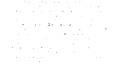 Diskleri, dikdörtgenleri olan açık mor vektör dokusu.