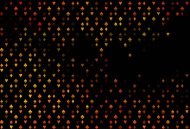 Poker sembollü koyu turuncu vektör şablonu.