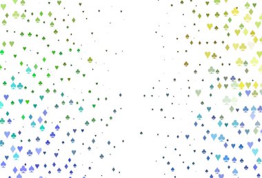 Poker sembollü Açık Çokrenkli, Gökkuşağı vektör şablonu.