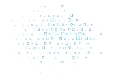 Dairesel benekli hafif Mavili vektör düzeni, küpler.