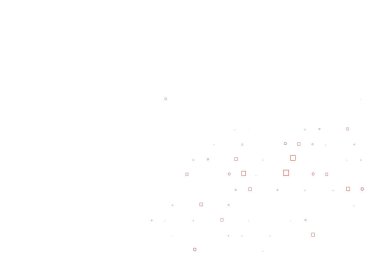 Dairesel ve dikdörtgenli açık kırmızı vektör arkaplanı.