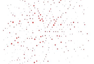 Poker sembollü Açık Kırmızı vektör şablonu.