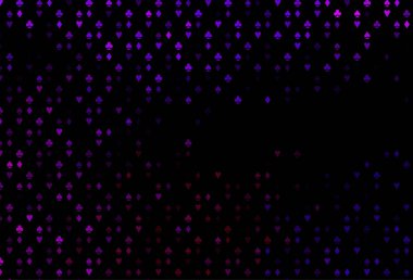 Poker sembollü koyu mor vektör şablonu.