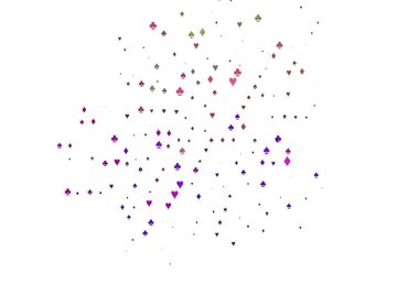 Işık Çokrenkli, kart elementleriyle Gökkuşağı vektör düzeni.